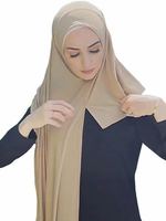 Le plus récent doux coton Jersey Double boucle instantanée Hijab modal islamique foulard écharpe pour printemps saison châle