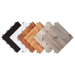 Wholesale Restaurant Balcony Anti-slip Durable Modular Interlocking Wood Wedding Dance Vinyl Floor PVC Tiles