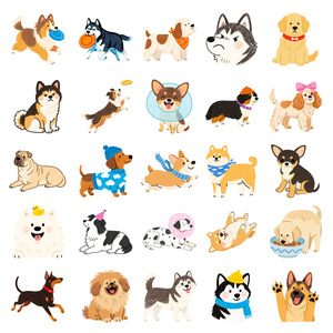 Cartoon Dog Stickers Set Decorative Pet Sticker Self-adhesive Matte Varnishing Custom Shape Paper Stickers - Product Image 4