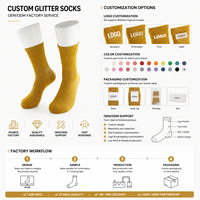 Chaussettes mi-mollet en tricot scintillant OEM ODM, personnalisables avec logo et couleur, pour fêtes costumées, événements festifs, mode féminine assortie