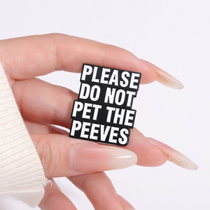 Biểu hiện cảm xúc salon tóc Trâm xin vui lòng không Pet <span class=keywords><strong>peeves</strong></span> văn bản ba lô Huy hiệu quần áo độc đáo phụ kiện quà tặng trang sức - Product Image 1