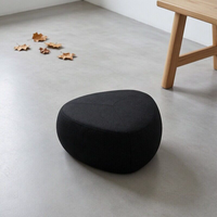 Tabouret de change de chaussures créatif et tendance, pouf bas et tabouret de canapé, design nordique, mobile, en tissu, style galet