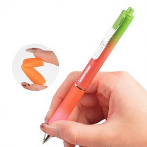 Bolígrafo de Gel Retráctil con Color Frutal, Punta Doble CS, Agarre Termocrómico Degradado, Tinta Negra de Secado Rápido para Exámenes Estudiantiles, 12 Unidades/Caja - Product Image 2
