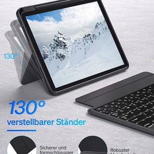 Funda con Teclado Móvil de Cuero PU con Retroiluminación RGB de 7 Colores, Bluetooth 5.1, Panel Táctil y Soporte para Lápiz para iPad Air de 10.5 Pulgadas, de Alta Calidad - Product Image 5