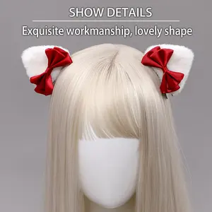 Comic-con sahne cosplay aksesuarları saç aksesuarları el yapımı japon sevimli Lolitalo kız kulak klipsi başlığı kedi kulak klipsi