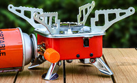 Réchaud à gaz miniature réglable et durable pour le camping, réchaud à gaz miniature pliable portable pour l'extérieur