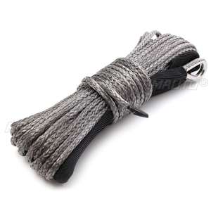 Câble de treuil synthétique de 15 m, 7700 lb, avec gaine, pour ATV, UTV, capstan, gris, pour remorquage, lavage de voiture, entretien automobile - Product Image 3