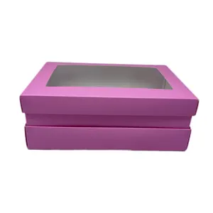 Cupcake Hot Sales Cardboard 6 12 Holes Cup Cake Box New Design Pink Cupcake Packaging Box With Lid