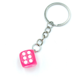 Nhựa xúc xắc Móc chìa khóa thú vị 3D Cube vuông xúc xắc vòng chìa khóa keyfob cho túi ví quyến rũ hoặc xe Mặt dây chuyền Quà tặng khuyến mãi - Product Image 3
