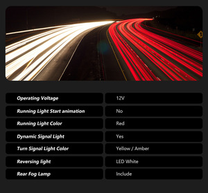 Conjunto de Luces Traseras LED Secuenciales para Chevrolet <span class=keywords><strong>Captiva</strong></span> <span class=keywords><strong>2011</strong></span>-2017, Luz de Freno, Reversa, Direccional, Enchufar y Usar, Repuestos para Auto - Product Image 6