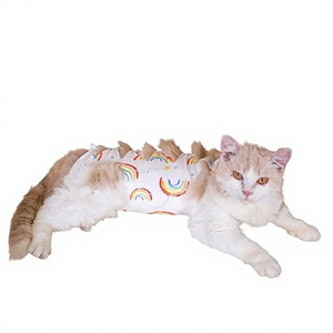 Nuevo Estilo Bata de Recuperación Postoperatoria para <span class=keywords><strong>Gatos</strong></span>, con Lazos, Transpirable de Algodón, para Esterilización y Destete - Product Image 1
