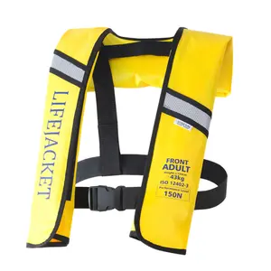 yellow adult automatic inflatable life jackets price pfd personalized life vest for sale CQIF-I-150N