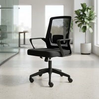 Chaise de bureau pivotante moderne et confortable en maille avec dossier réglable en hauteur pour la maison et l'utilisation informatique