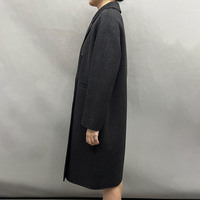 Manteau en cachemire et laine double face pour femme, 10% cachemire, 90% laine, ceinturé, double boutonnage, court, pour l'automne et l'hiver