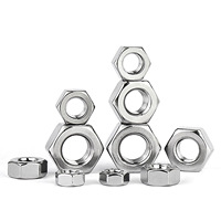 Ensemble d'écrous hexagonaux en acier inoxydable 304 de haute qualité M2 M3 M4 M5 M6 M8 M10 M12 M16 M20 Classe B Finition blanchie