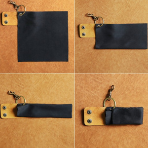 Creative leather eyeglasses <b>cloth</b> storage bag, Korean style, simple eyeglasses <b>cloth</b> case with eyeglasses <b>cloth</b>, portable - Product Image 2