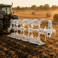Charrue hydraulique à retourner 4+1 sillons personnalisée pour tracteur, équipement agricole à haut rendement