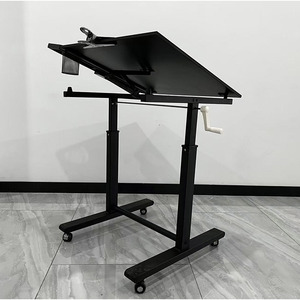 Bureau debout roulant réglable en hauteur, bureau de dessin inclinable, bureau assis-debout, table de dessin semi-élevable - Product Image 4