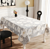 Nappe Florale Minimaliste de Luxe en PU, Taille et Couleur Personnalisables, Imperméable, Anti-taches d'huile, Résistante à la Chaleur, Serviette de Table Multi-usages pour un Style Moderne