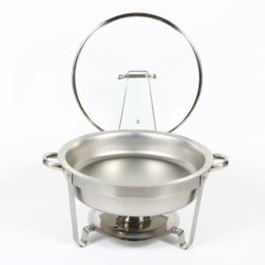 Plat chauffant rond transparent à couvercle roulant en acier inoxydable de taille standard, équipement hôtelier, vente chaude - Product Image 2