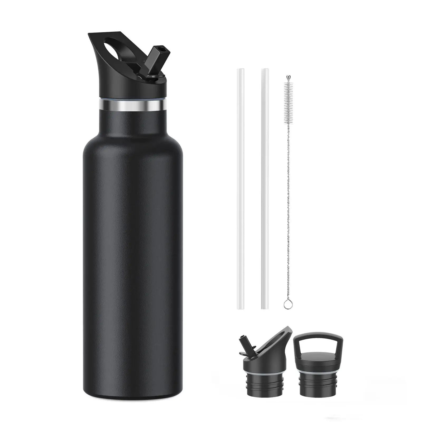 500ml 750ml Doppelwandiger Vakuum kolben aus Edelstahl mit kleinem Mund, wärme isolierte Sport wasser flaschen mit benutzer definiertem Logo