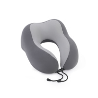 Oreiller de voyage ergonomique en mousse à mémoire de forme, portable, en forme de U, personnalisable, pour avion, avec masque pour les yeux et bouchons d'oreilles
