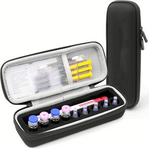 Étui de rangement portable, étanche, antichoc et léger pour fournitures médicales, aiguilles à insuline, stylos à insuline et flacons, en EVA avec fermeture éclair - Product Image 1