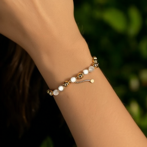 Fashion <b>Beaded</b> <b>Bracelet</b> 316L Stainless Steel PVD <b>Gold</b> Plating Sustainable Resistant Jewelry Accessory - Product Image 3