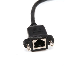 <b>Cat5e</b> Shielded RJ45 Male Female socket <b>Ethernet</b> Network Screw Mount Extension RJ45 pigtail <b>Cable</b> 20cm - Product Image 2