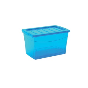 CONTENEUR OMNI EN PLASTIQUE BLEU TRANSPARENT 47X30 H. 27.5CM 30LT - Product Image 1