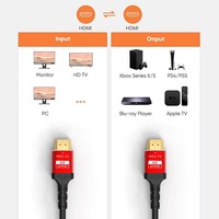 HDTV 2.1 8K 19 1 Großhandel High-Speed 1,5 M Stecker Kabel PVC-Jacke Unterstützt 8K 60Hz UHD 3D 48Gbps 7680P für Laptop