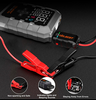 Démarreur de batterie de voiture portable 4-en-1, booster, batterie externe 34000mAh, pack de batteries au lithium avec gonfleur de pneus et lumière LED