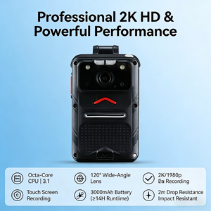 Mini caméra corporelle WiFi avec détection de mouvement et GPS, enregistreur corporel portable avec écran tactile haute définition de 3,1 pouces - Product Image 2