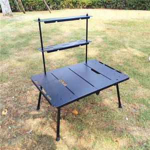 Tavolo da <span class=keywords><strong>Campeggio</strong></span> Pieghevole Moderno in <span class=keywords><strong>Alluminio</strong></span> con Altezza Regolabile per Arredamento Esterno, BBQ e Pranzo in Spiaggia - Product Image 3