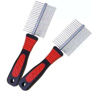 KingHon Stainless Wide <b>Tooth</b> Metal Dog Combs for Grooming Shedding Dematting for Long and Short Hair Deshedding <b>Tools</b> Hair Brush - Product Image 1