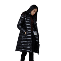Veste longue à capuche rembourrée d'hiver pour femmes Manteau en duvet de canard blanc pour femmes Ultra léger Slim Solid Jackets Coat Parker