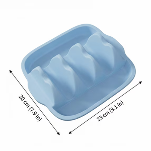 Plato de Silicona para <span class=keywords><strong>Tacos</strong></span> con Divisiones, Bandeja para Servir con Separaciones, Capacidad para 3 <span class=keywords><strong>Tacos</strong></span> con Salsas, Apto para <span class=keywords><strong>Tacos</strong></span> - Product Image 6