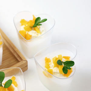 ถ้วยพลาสติกใสทรงหัวใจแบบใช้แล้วทิ้ง ยี่ห้อ MingYu รุ่นขายดี สำหรับใส่พุดดิ้ง - Product Image 5