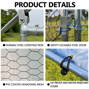 Grand enclos <span class=keywords><strong>extérieur</strong></span> pour poulailler, cages préfabriquées pour poules pondeuses, maison pour canards, cages pour poules pondeuses pour ferme avicole - Product Image 3