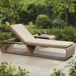 Chaises de plage, chaises longues de jardin, transats de luxe en teck pour piscine, ensemble de meubles de jardin d'extérieur - Product Image 2