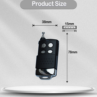 Distance améliorée RF 433mhz apprentissage télécommande porte de garage contrôle de la lumière LED portail électrique télécommande universelle