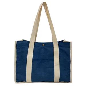Hot Selling Girls Shoulder Backpack Environmental Casual Shopping Tote Bags Large Capacity Cowboy Bag For Women