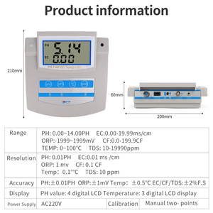 เครื่องวัดคุณภาพน้ำ 6 in 1 รุ่นใหม่ล่าสุด ตรวจวัดค่า PH EC TDS ORP อุณหภูมิ ออนไลน์ - Product Image 4