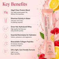 Boisson bien-être quotidienne en marque blanche 3-en-1 Protéines + Collagène + Hydratation Clear Glow Protein