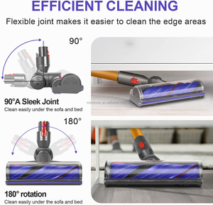 Remplacement adapté pour Dysons V7 V8 <span class=keywords><strong>V10</strong></span> V11 V15 aspirateur tête <span class=keywords><strong>de</strong></span> <span class=keywords><strong>nettoyage</strong></span> à <span class=keywords><strong>rouleau</strong></span> souple à dégagement rapide - Product Image 5