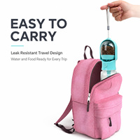 Bouteille d'eau portable 3-en-1 pour chien avec distributeur de nourriture à une touche et gamelle large pour le voyage – Vente en gros