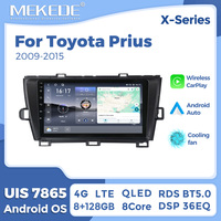 MEKEDE X10 X20 X30 X40 UIS7865 8+128G QLED AKM DSP Wireless Car-Play Android Auto untuk Toyota Prius 2009-2015