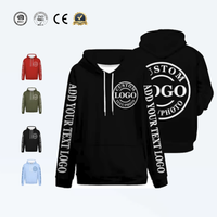 Sweat à capuche personnalisé avec badge sur la poitrine et service d'impression sur mesure, doté d'une poche kangourou et de poignets côtelés, logo personnalisable en usine