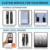 Serrure de porte intelligente Tuya avec caméra Wifi et système d'empreintes digitales, biométrique, Ttlock, étanche, cylindre intelligent pour hôtel