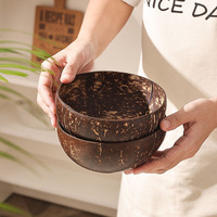 Bol en Coque de Noix de Coco Naturelle en Gros – Bol Écologique Bio pour Smoothies, Salades d'Açaï, Desserts – Ensemble de Bols Vaisselle Végétalienne